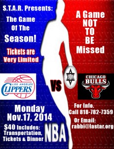 Clippers VS Bulls game Nov. 17, 2014 Flier